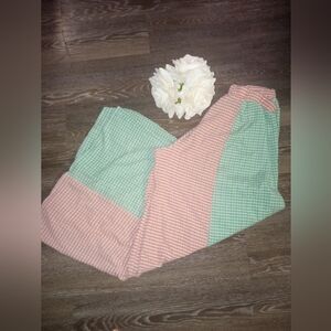 Women's Geegee Wide Leg Gingham Pants , Size Medium